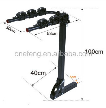 4 Bikes Hitch Mounted , Car Bike Carrier, Steel Bike Rack,