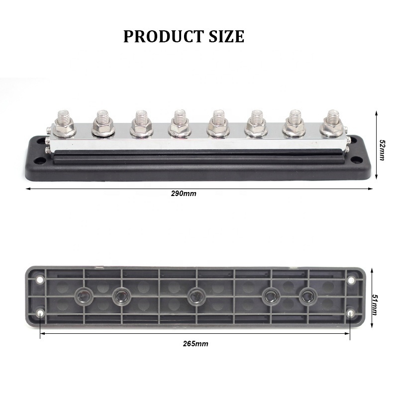 High quality heavy duty busbar 600A copper pcb busbar neutral busbar terminal block for RV Boat Yacht