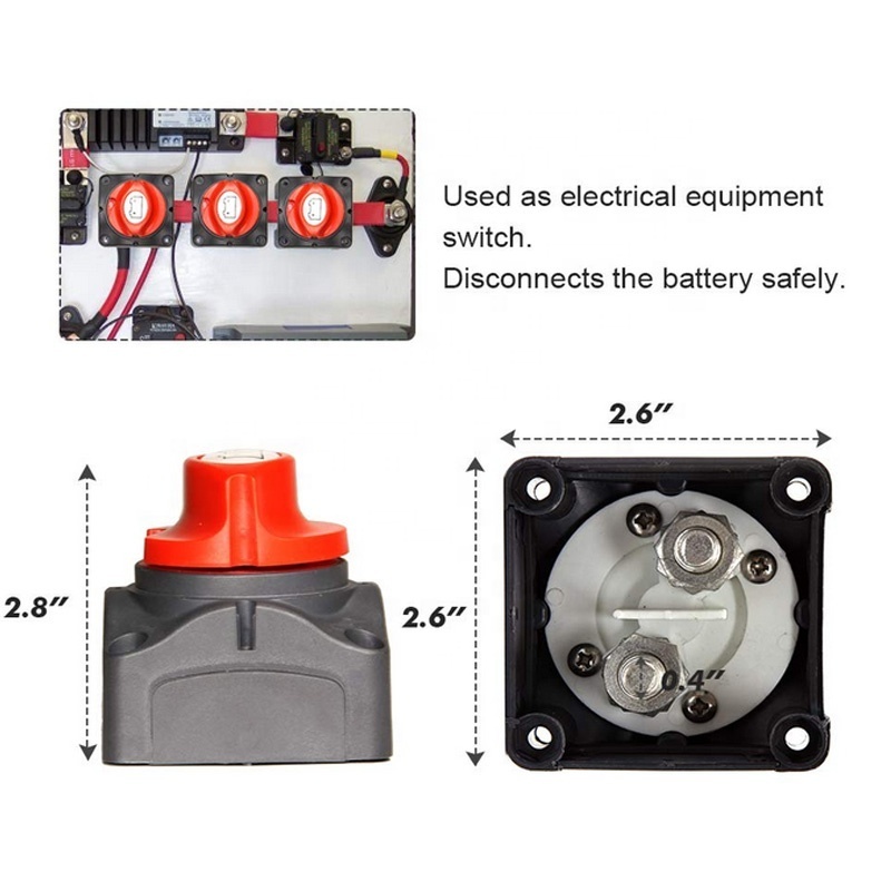 12v 48v 275A Dual Battery Isolator main Kill Cut Off On/Off Switch for truck