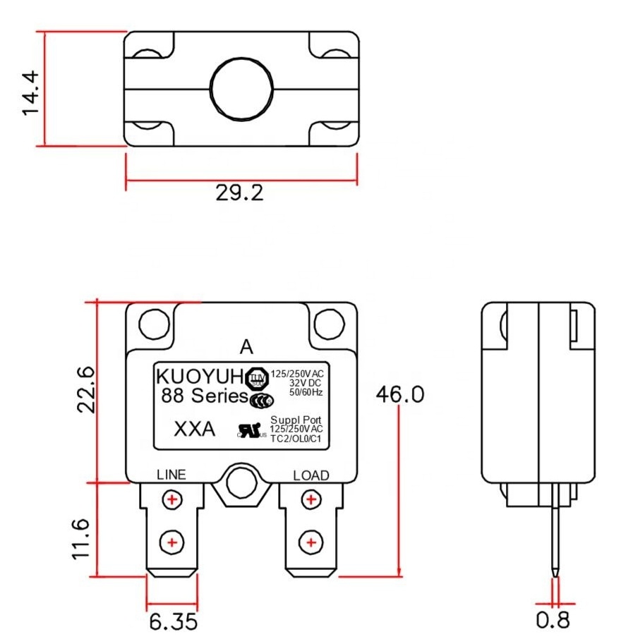 Automatic Reset Thermal Switch Circuit Breaker 5A 10A 15A Current Overload Protector for Kids Electric Car Accessories