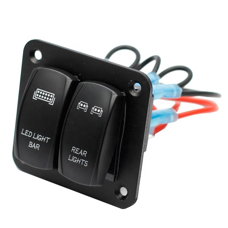 waterproof 2 gang  12V 20A automotive marine switch panel