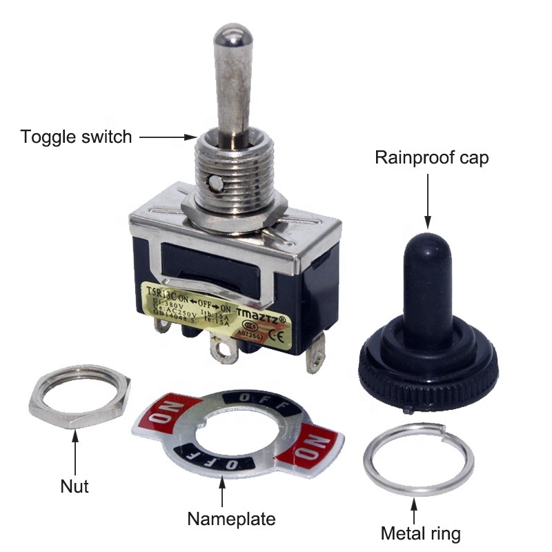 18mm spring return toggle switch 3 way on off on momentary gold handle toggle switches rocker switches