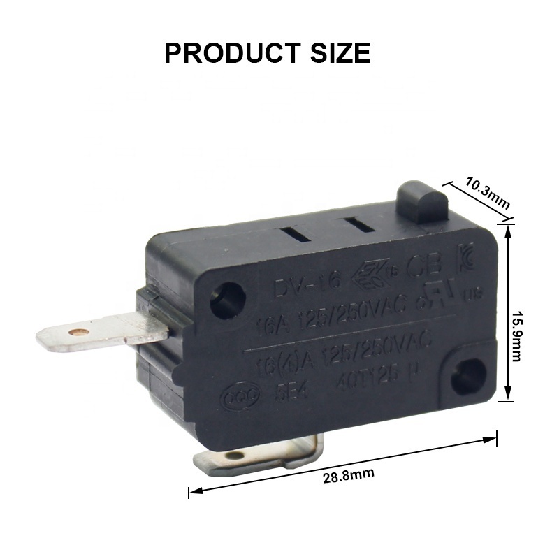 16A SPDT Snap Action Button Micro Limit Switch Refrigerator Dispenser Micro Switch Compatible