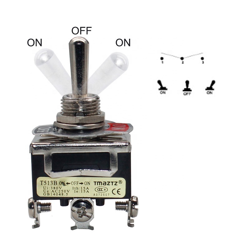 15A 250V 20A 125V AC ON OFF ON 3 Position  SPST Rocker Toggle Switches