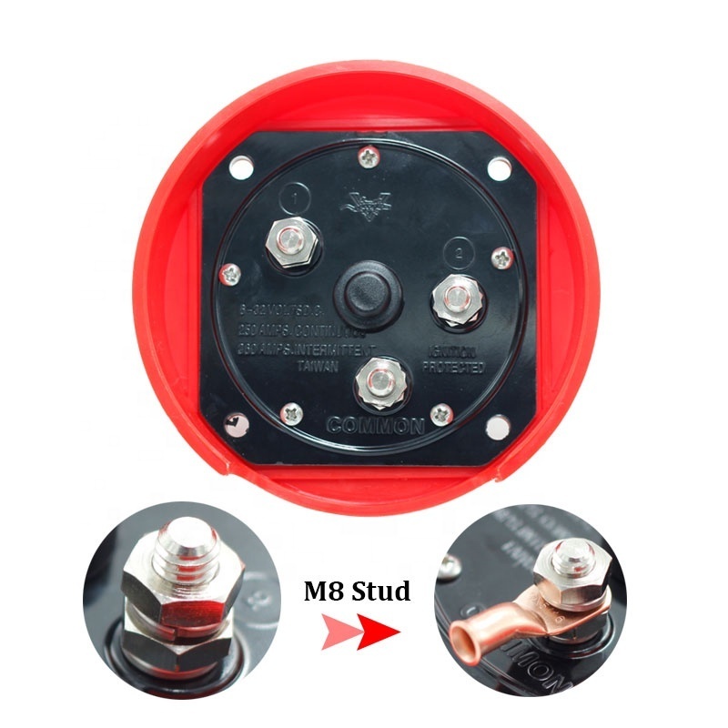 4 Way  DC 32V 2 All 1 OFF Selector Dual Battery Switch with Lock for Car Boat RV Motor Replacement