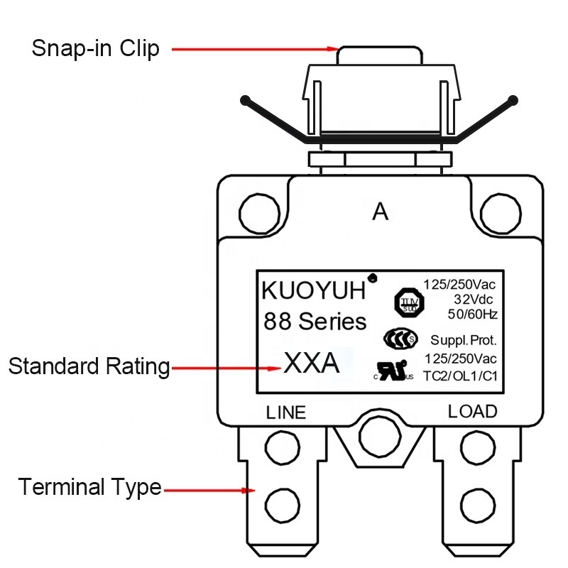 13A Bakelite Thermal Switch Circuit Breaker Overload Protector Air Compressor Switches With Waterproof Cover Cap