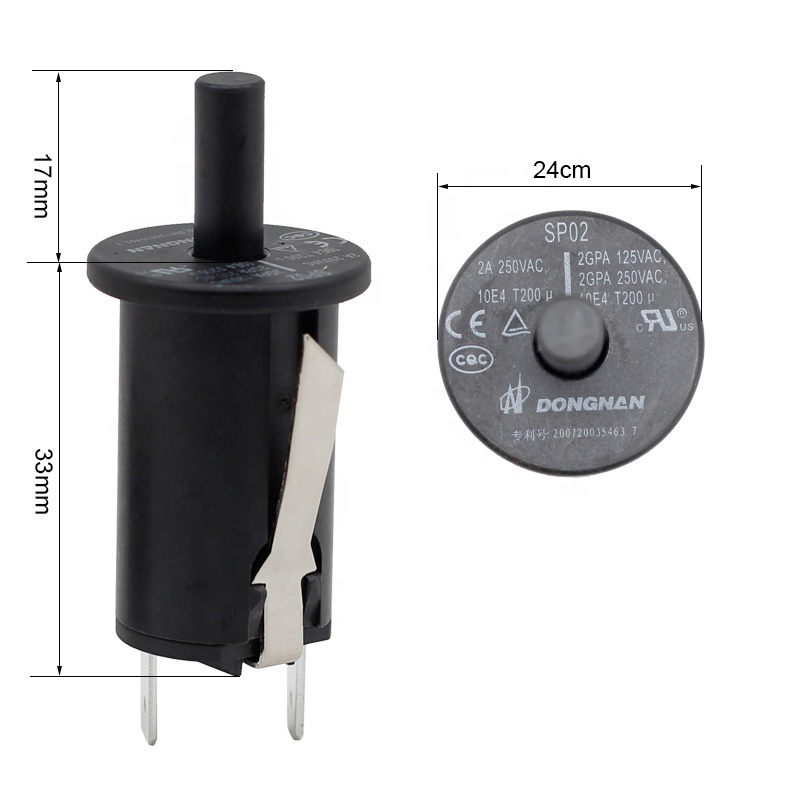 2A SP02 250V high temperature   refrigerator normally OPEN oven door push button  power  switch