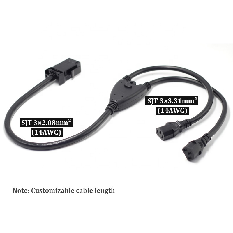 220-250v High Quality custom 12AWG 14AWG Cable laptop PDU power cable 3PIN AC Power Cable