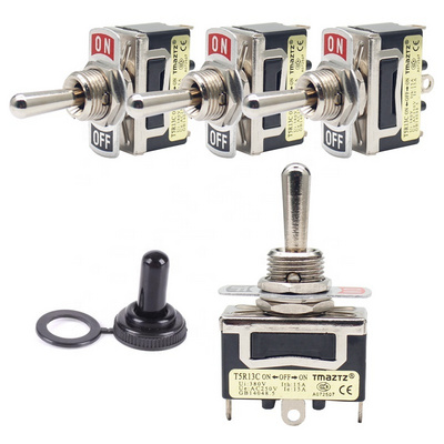 18mm spring return toggle switch 3 way on off on momentary gold handle toggle switches rocker switches