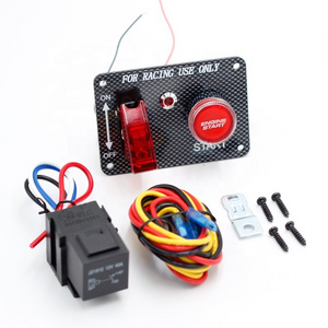 12V 24V Boat Start Racing Car Ignition Indicator Toggle Switch Panel With ENGINE START Push Button