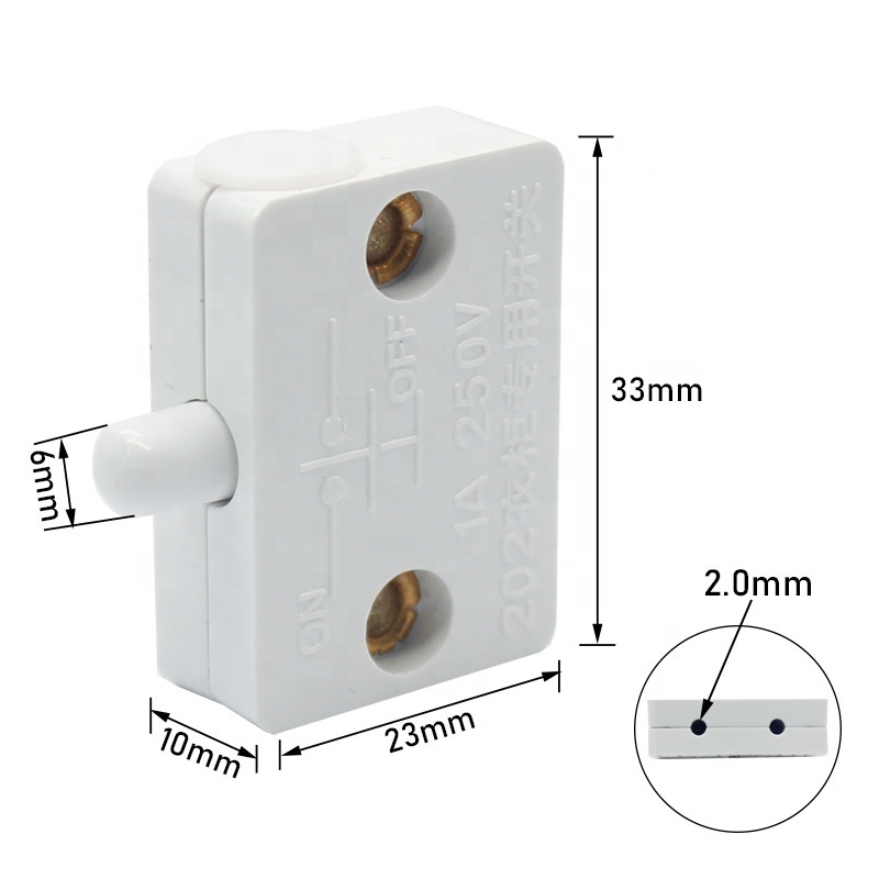 Cabinet wardrobe door light control switch Normally open function power switch Parts refrigerator door switch