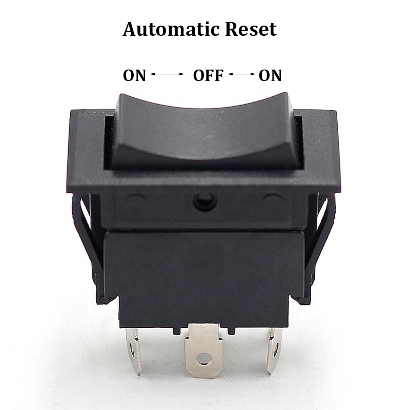 15A 250VAC KCD2 On Off On  Auto Switch Car Electric IP40 Plastic Black Snap 3 position 230V 6 pin Rocker Switch