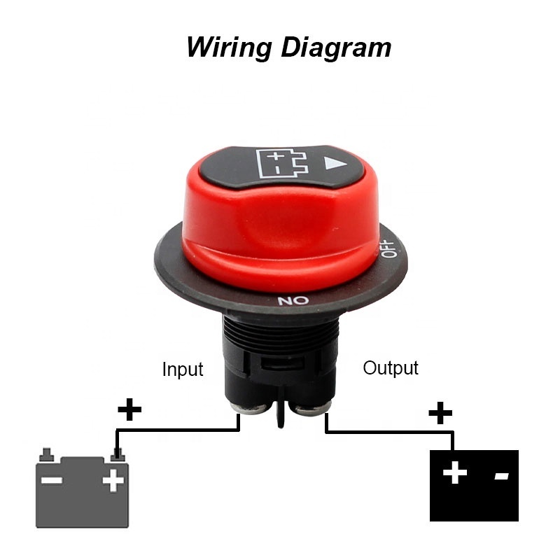 50A Heavy Duty Battery Isolator Switch 2PIN SPST OFF-ON Battery Cut OFF Kill Switch For Motorcycles