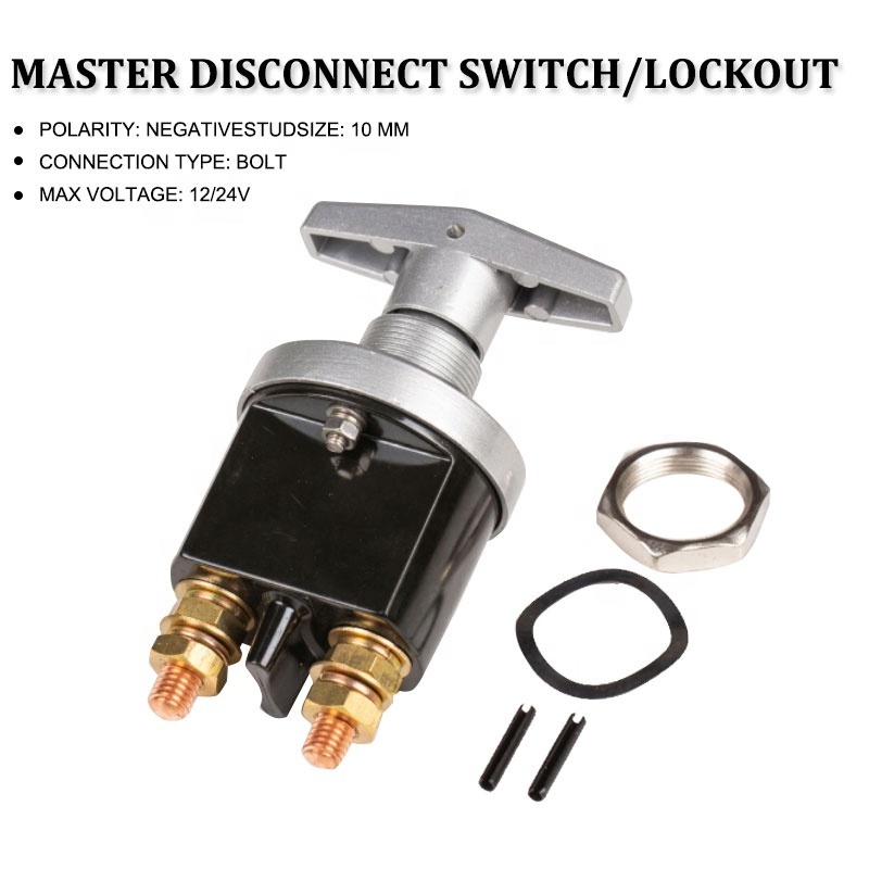 12-24V Heavy Duty Battery Kill Switch with 300 Amp Car Battery Isolator Disconnector