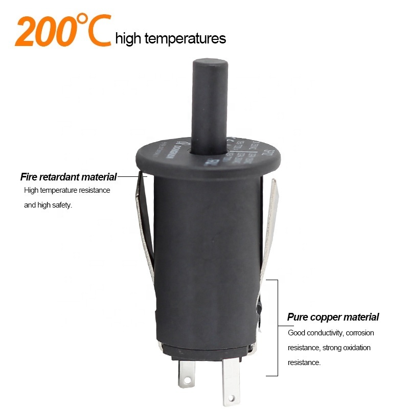 2A SP02 250V high temperature   refrigerator normally OPEN oven door push button  power  switch