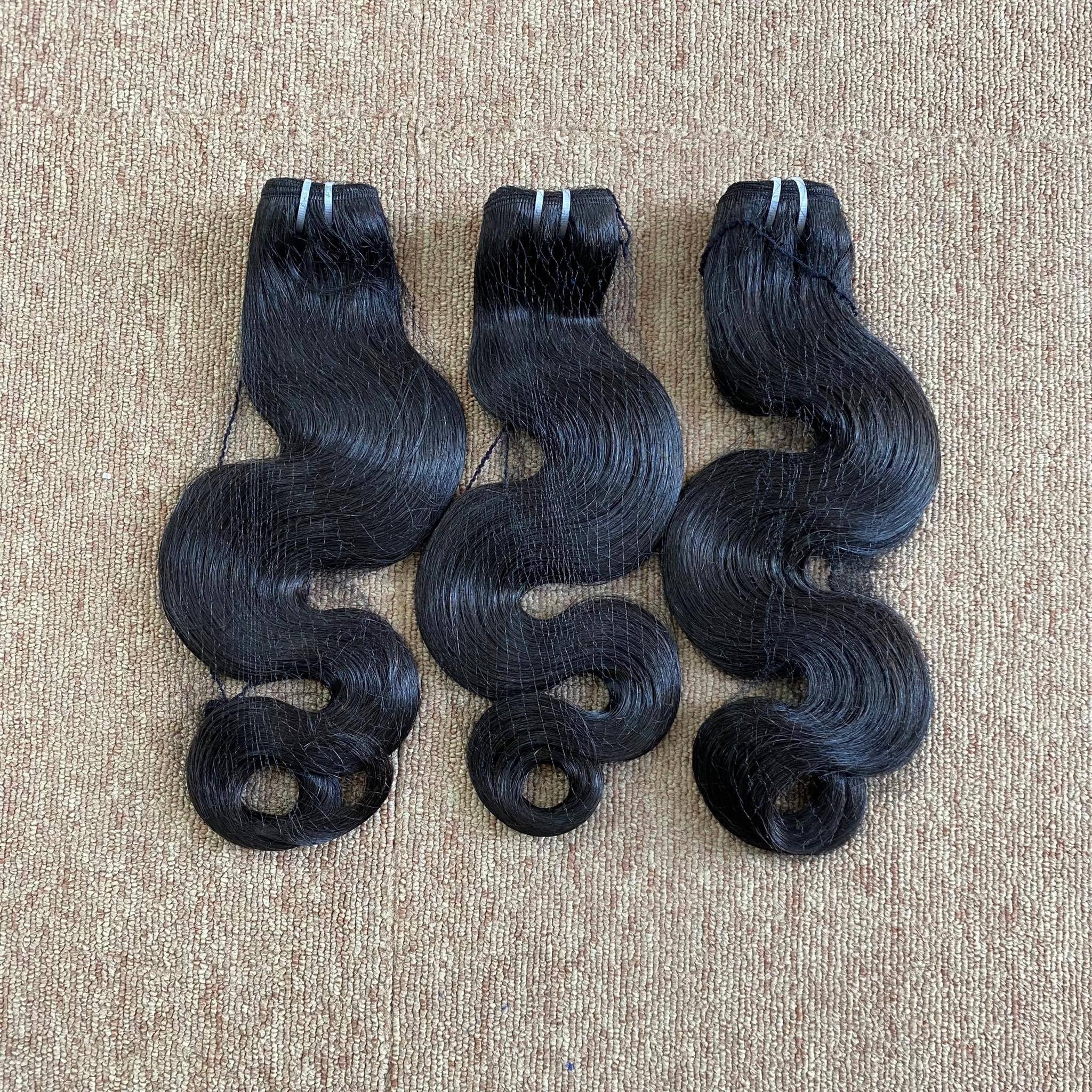 Body wave/ Colored Pixie Curl Hair Extensions Cuticle Aligned Hair Human Hair from Vietnam Factory resell price single weft