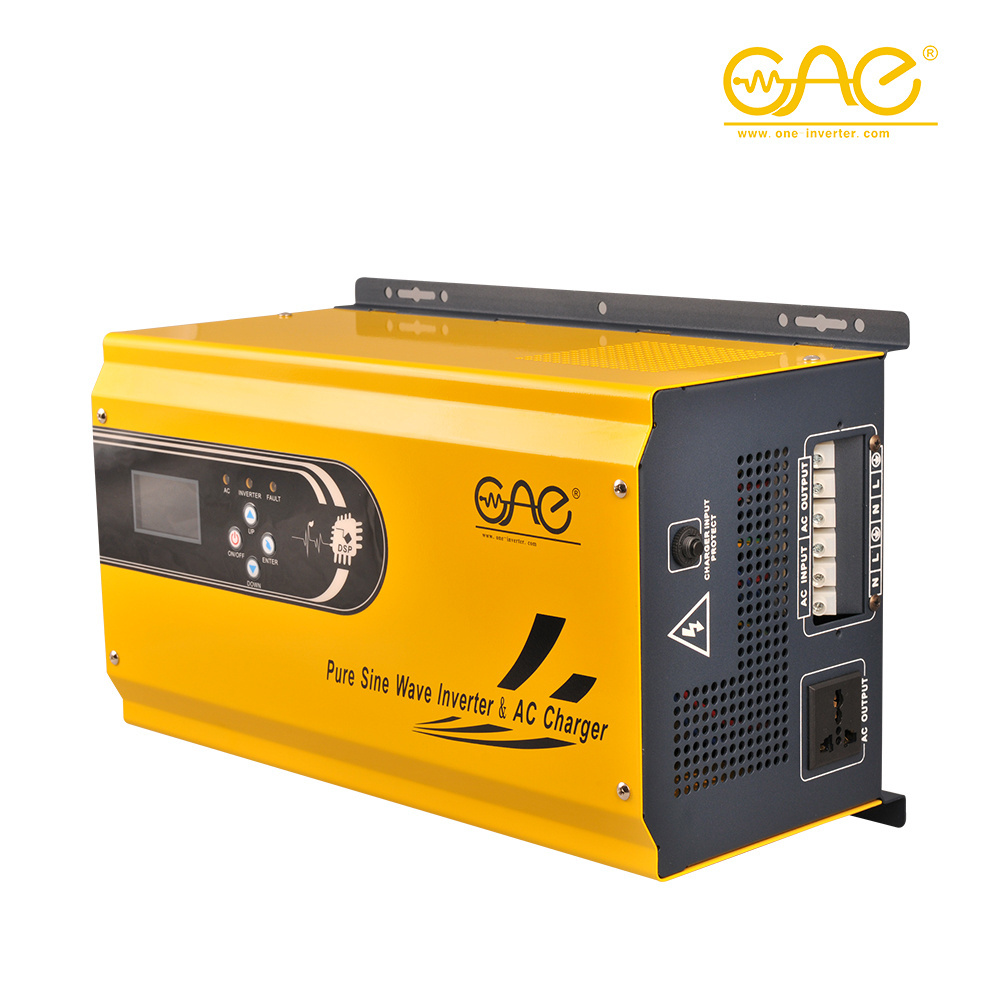 off grid solar inverter 2kw 24 volt to 220 volt battery charger pure sine wave power inverter