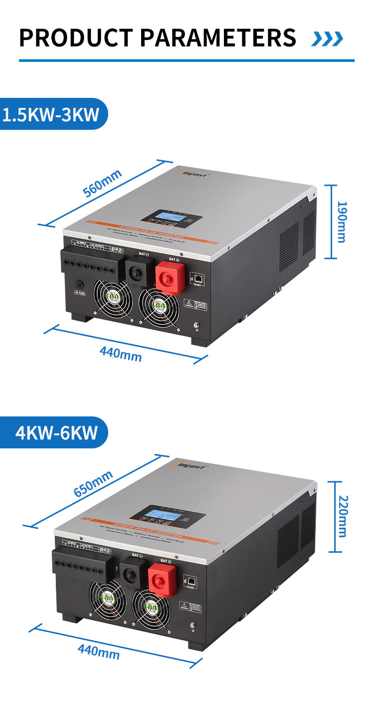 Split phase Off Grid inverter 120/230VAC Pure Sine Wave Inverter 5000W 6kw 24V 48V Solar Inverter for Home