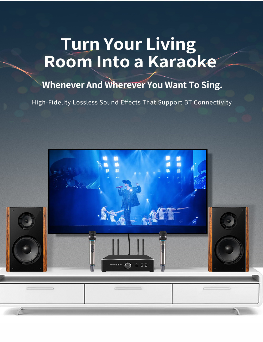 karaoke machine double operational amplifier 2.4Ghz 5Ghz dual band wifi android 12 8GB KTV amplifier