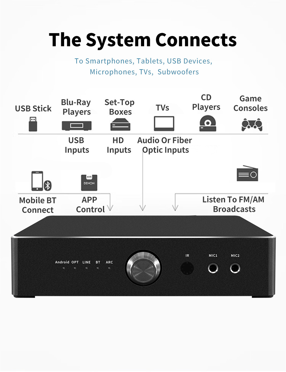 karaoke machine double operational amplifier 2.4Ghz 5Ghz dual band wifi android 12 8GB KTV amplifier