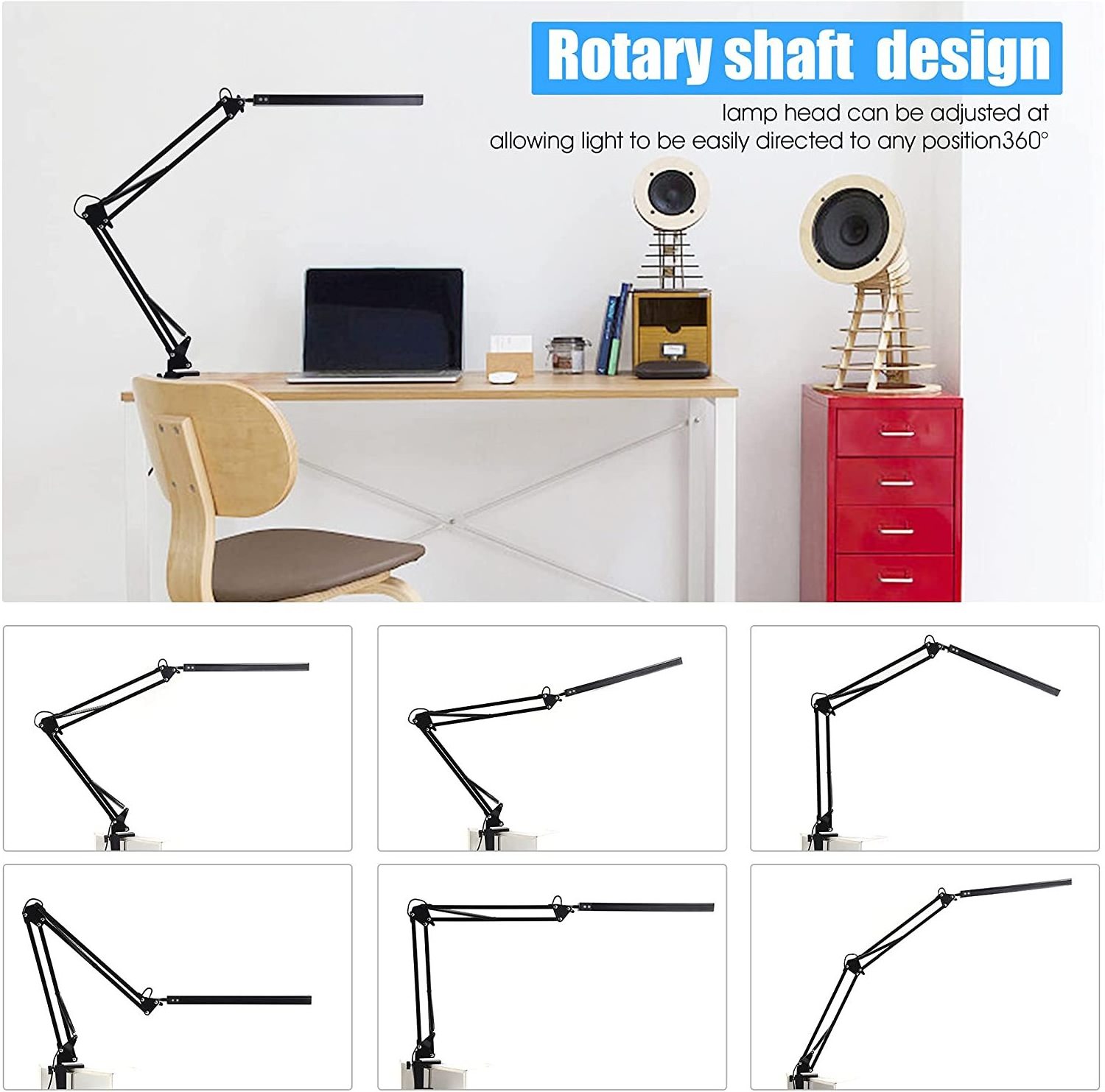 Hot Selling Minimalist Direction  Office Desk Study Reading Desk Lamp  Modern  Adjustable Swing Arm Folding Led Desk Lamp