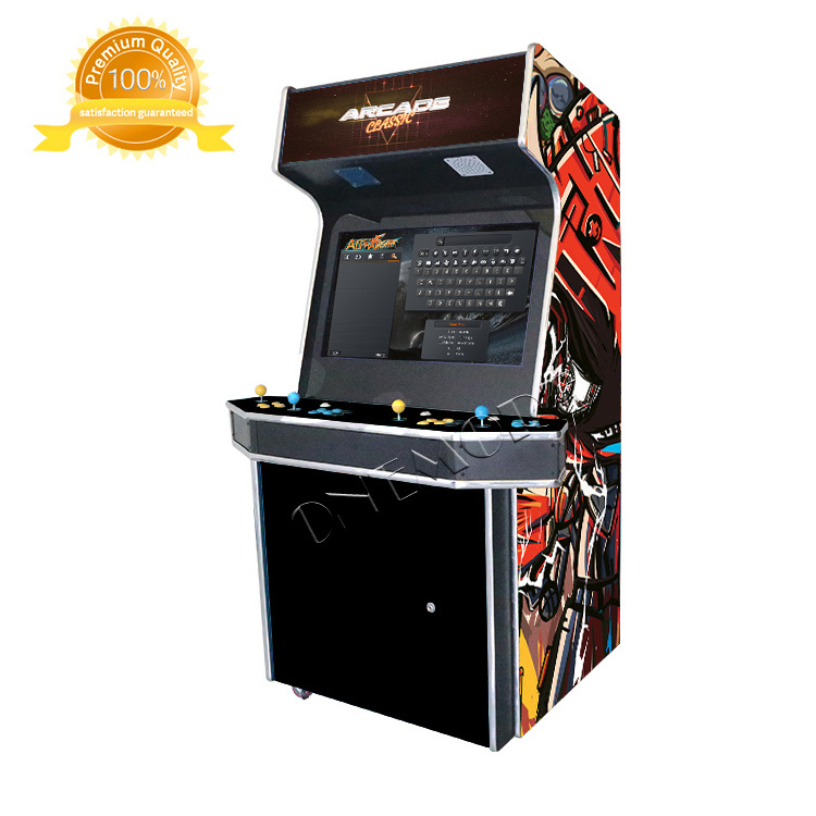 Full Size 4 Player Arcade Upright Stand-up Cabinet 32 Inch Monitor 10000+ Games Jamma Board MAME