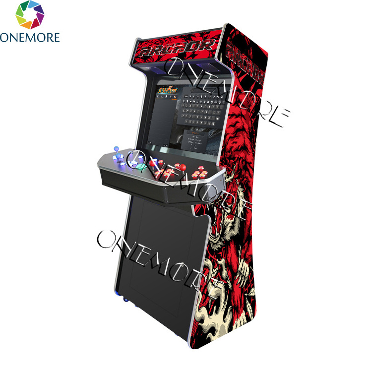 Slim Upright Arcade Game Machine, 4 Players Stand Up Arcade Machine With Trackball