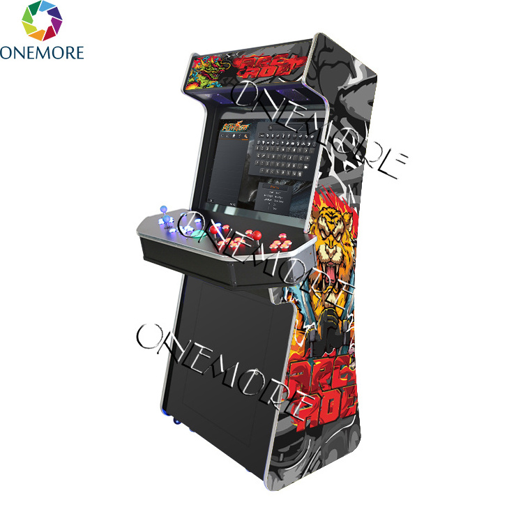 Slim Upright Arcade Game Machine, 4 Players Stand Up Arcade Machine With Trackball