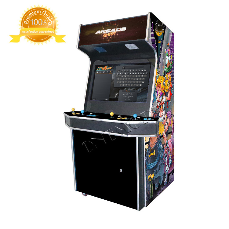 Full Size 4 Player Arcade Upright Stand-up Cabinet 32 Inch Monitor 10000+ Games Jamma Board MAME