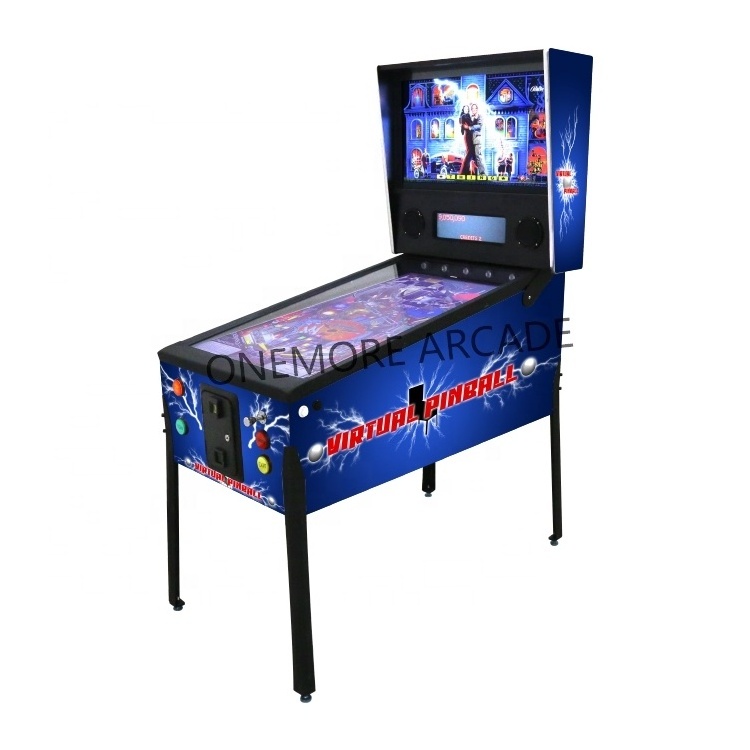 Enhanced 4K 49'' Full Force Feedback Virtual Pinball Machine with Flashing Lights Nudging Solenoids Shaker Motor