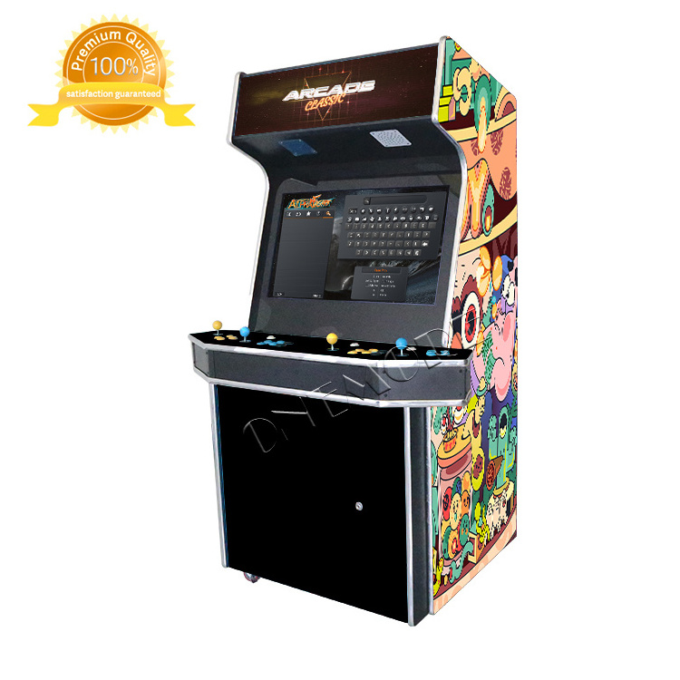 Full Size 4 Player Arcade Upright Stand-up Cabinet 32 Inch Monitor 10000+ Games Jamma Board MAME