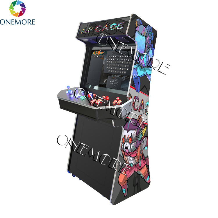 Slim Upright Arcade Game Machine, 4 Players Stand Up Arcade Machine With Trackball