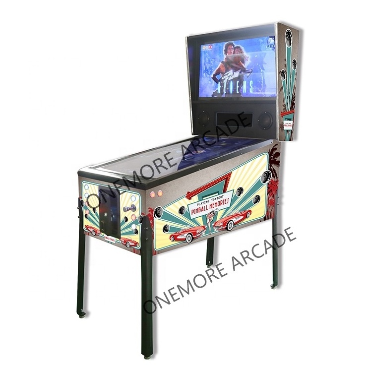 Enhanced 4K 49'' Full Force Feedback Virtual Pinball Machine with Flashing Lights Nudging Solenoids Shaker Motor