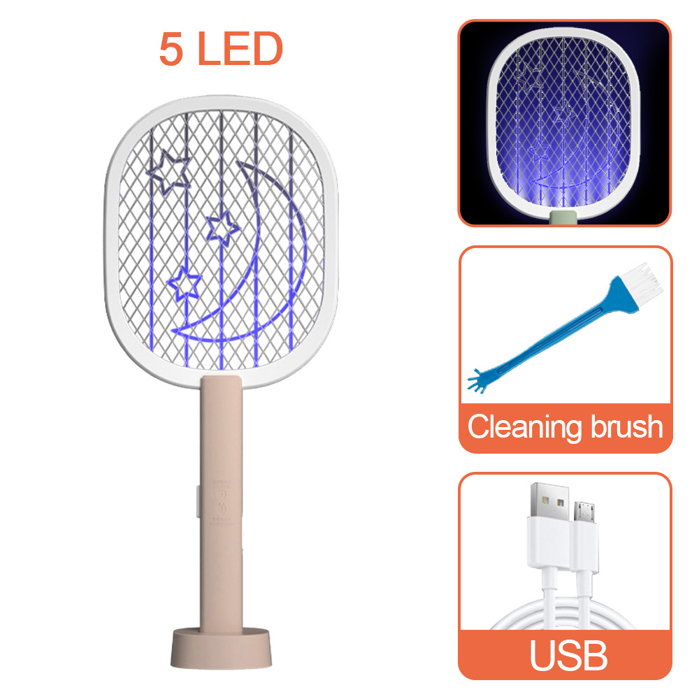 3000V Electric Flies Swatter Killer with UV Light USB Rechargeable LED Lamp Summer Mosquito Trap Racket Anti Insect Bug Zapper