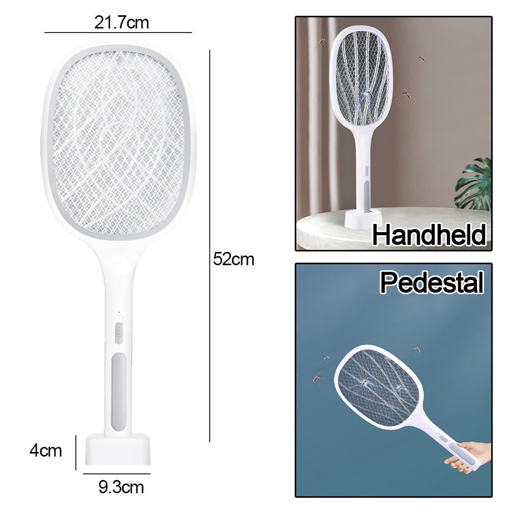 3000V Electric Flies Swatter Killer with UV Light USB Rechargeable LED Lamp Summer Mosquito Trap Racket Anti Insect Bug Zapper