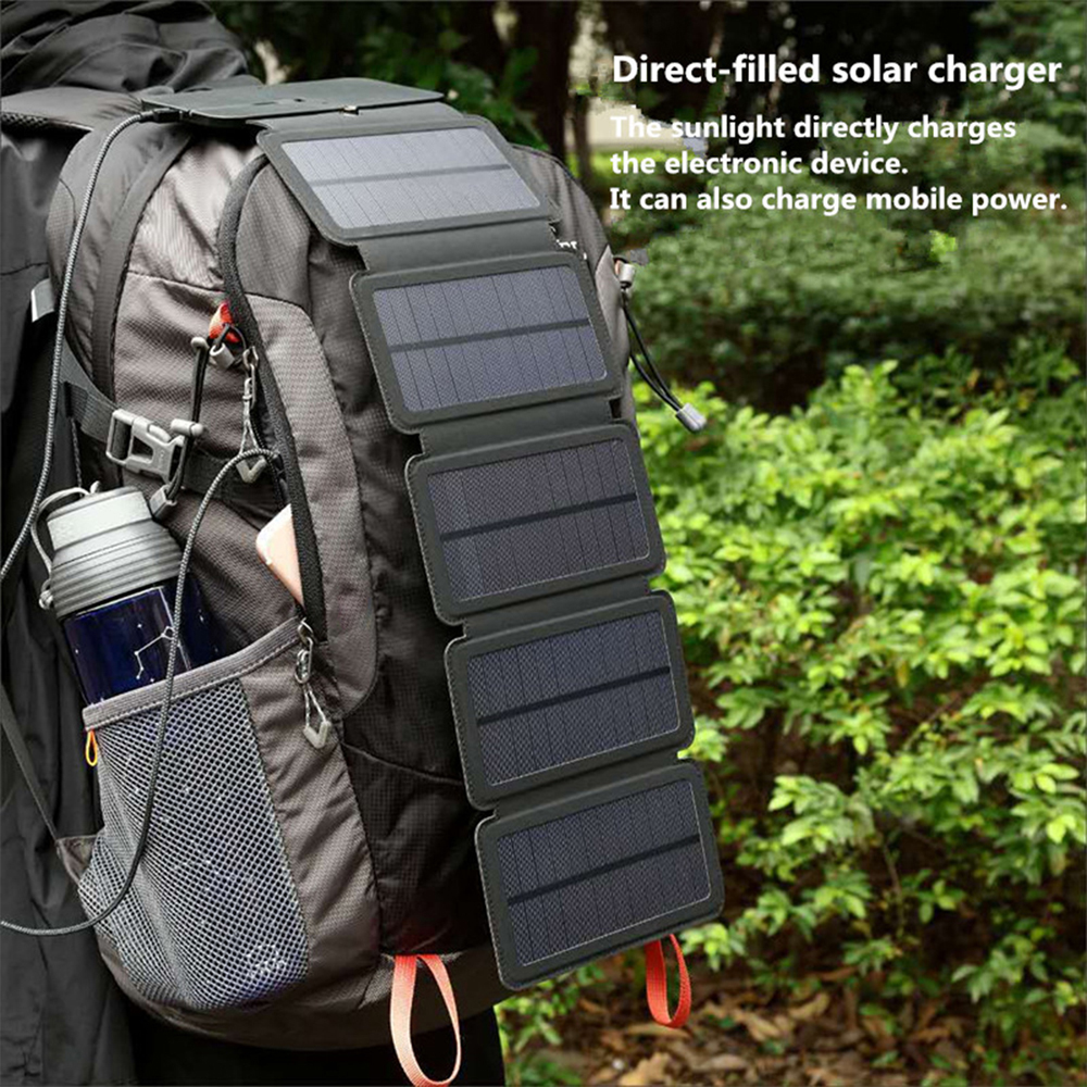 New Solar Panel 20W Camping Equipment Portable Solar Chargers Waterproof Camping Supplies Survival Gadgets