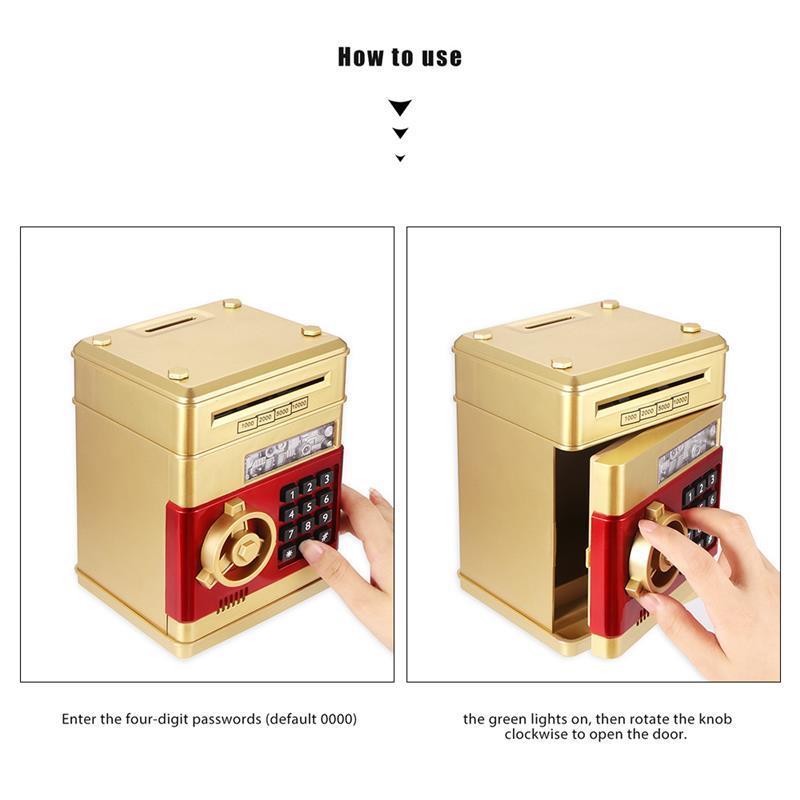 Electronic Piggy Bank Safe Box Money Boxes For Children Digital Coins Cash Saving Safe Deposit Mini ATM Machine Kid Xmas Gifts