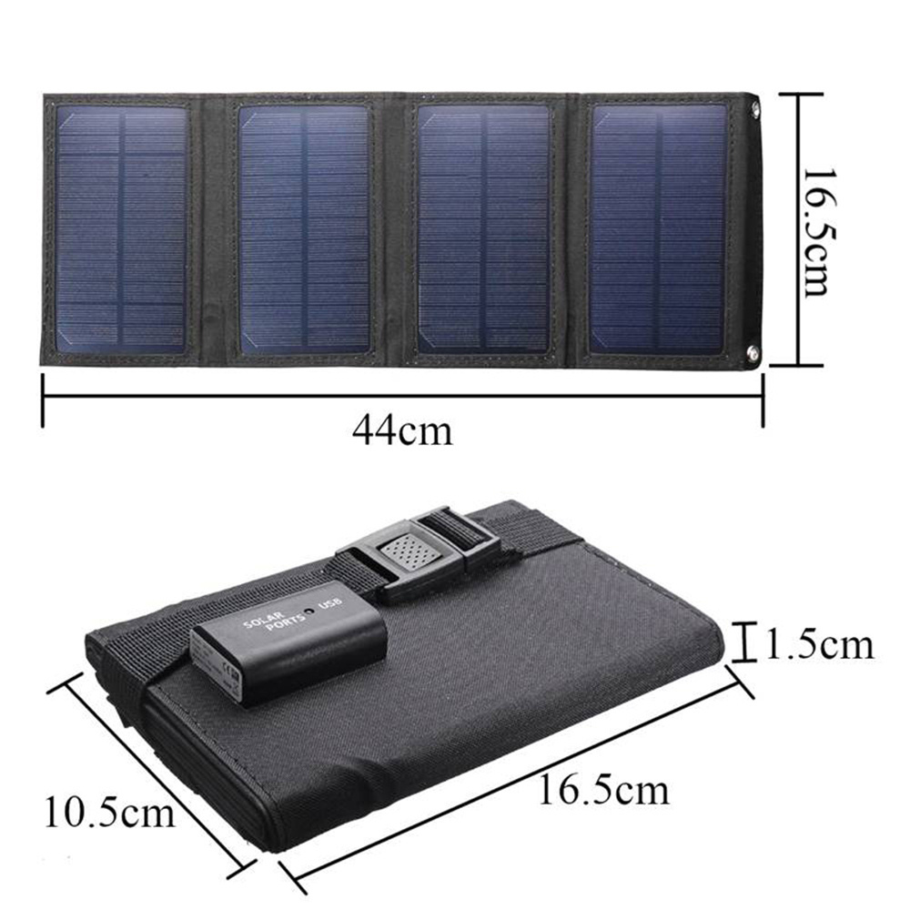 New Solar Panel 20W Camping Equipment Portable Solar Chargers Waterproof Camping Supplies Survival Gadgets