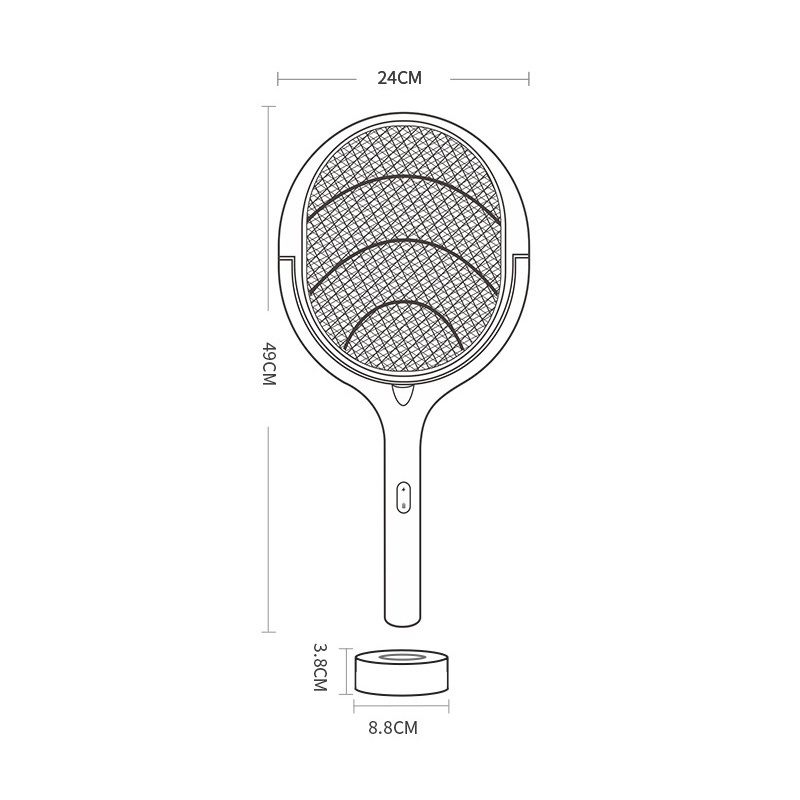 5 IN 1 Electric Mosquito Swatter Mosquito Killer Lamp 3500V USB Rechargeable Angle Adjustable Electric Bug Zapper Fly Bat