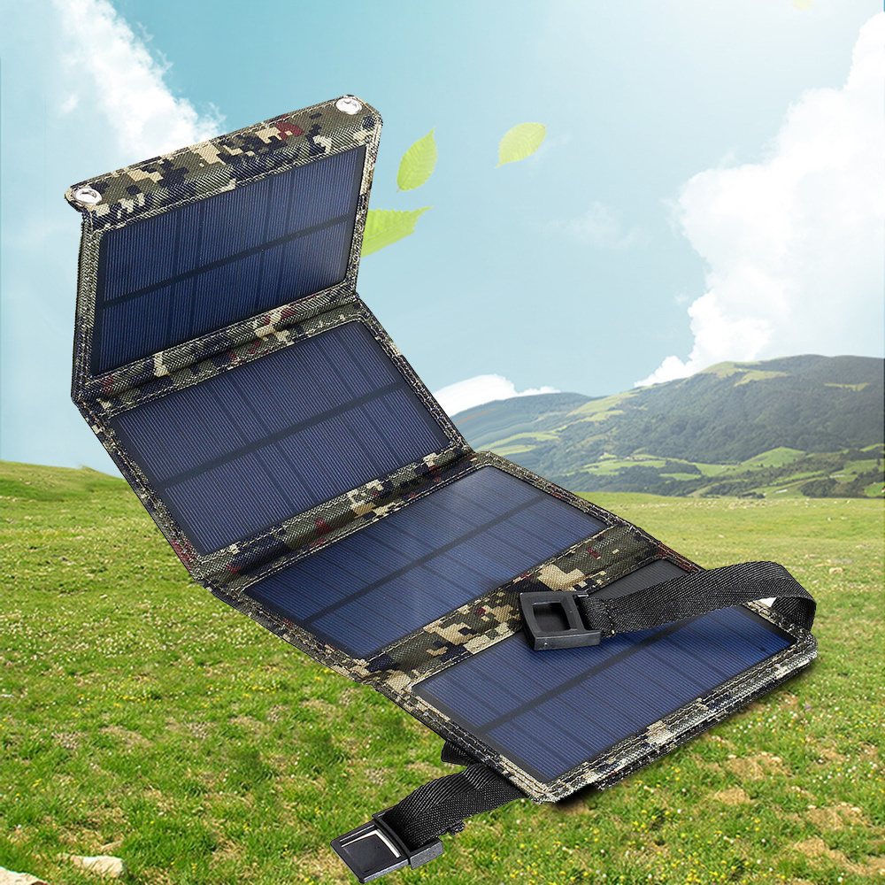 New Solar Panel 20W Camping Equipment Portable Solar Chargers Waterproof Camping Supplies Survival Gadgets