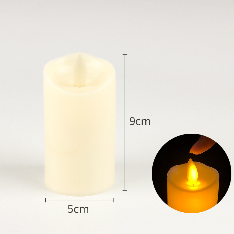 Rechargeable Led flameless pillar candles with moving flame led candles with USB cable indoor outdoor party home decoration