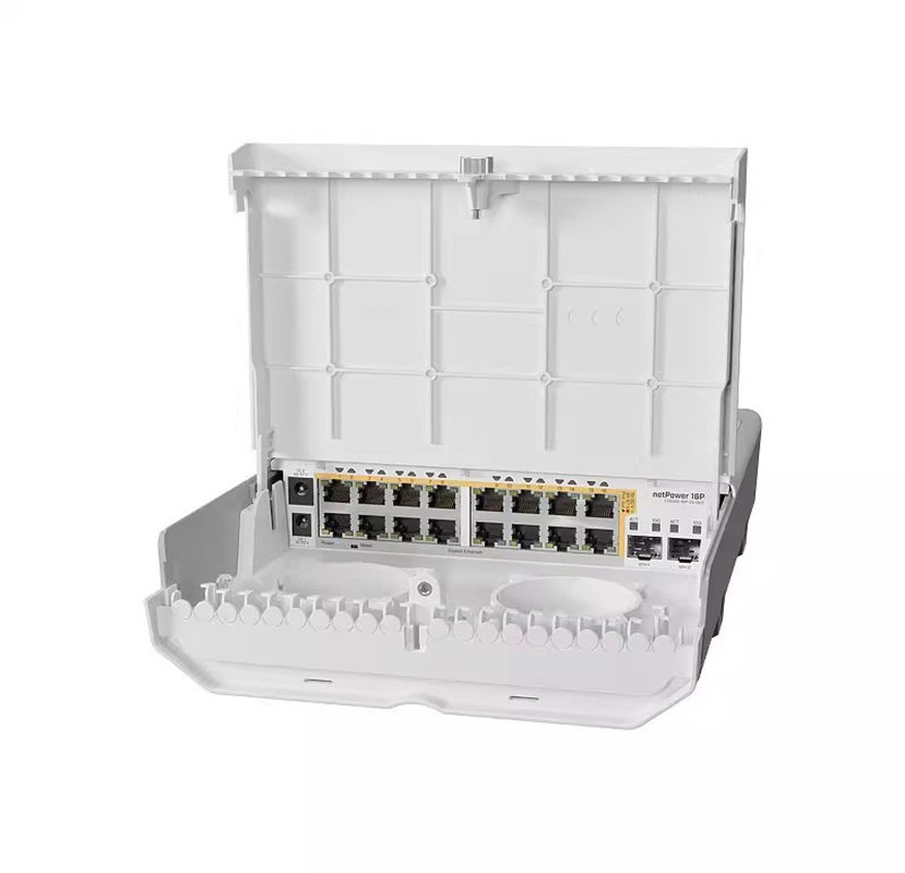 Hot Selling MikroTik 16-port Gigabit outdoor reverse PoE Switch CRS318-16P-2S+OUT