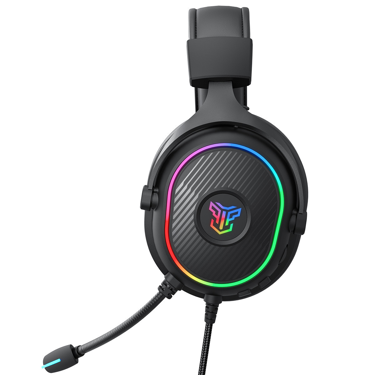 Gamer Headset  Cool Look Switchable RGB LED Light Comfortable Wearing Gaming Headphone 50mm Fidelity Driver  For PS4 PC Xbox