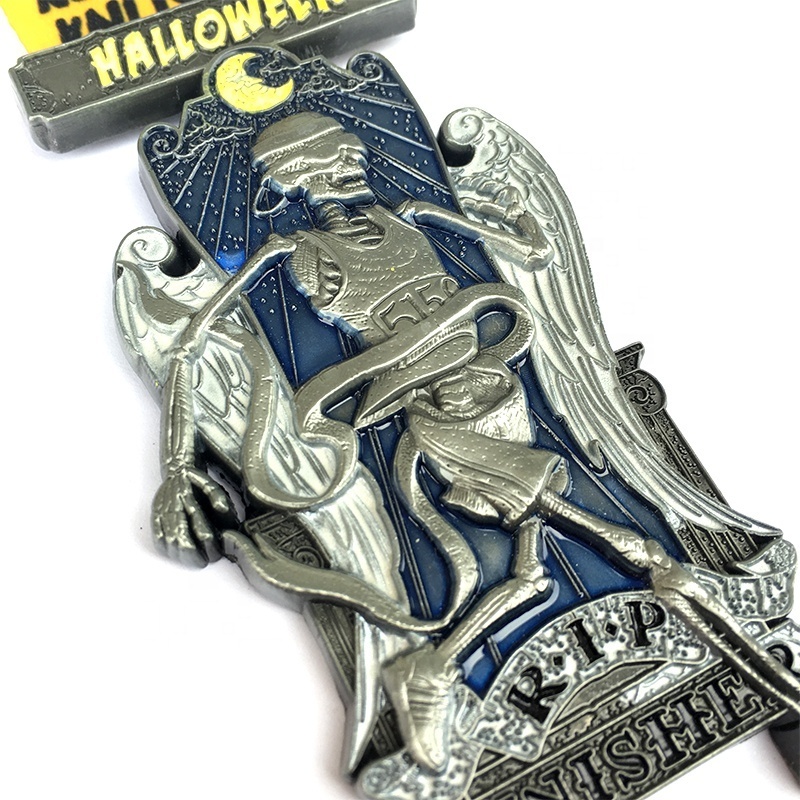 The Halloween pumpkin medal trophies, medals, & plaques stainless steel miraculous medal