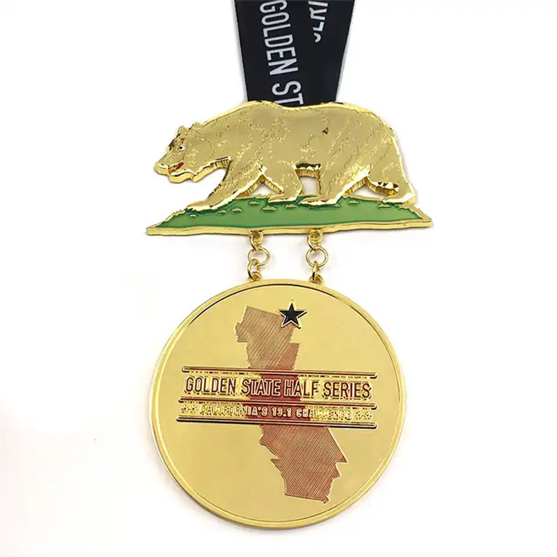 Custom Zinc Alloy Metal Medal Cheap Design Fiesta Sports Race Finisher Marathon Award Medal