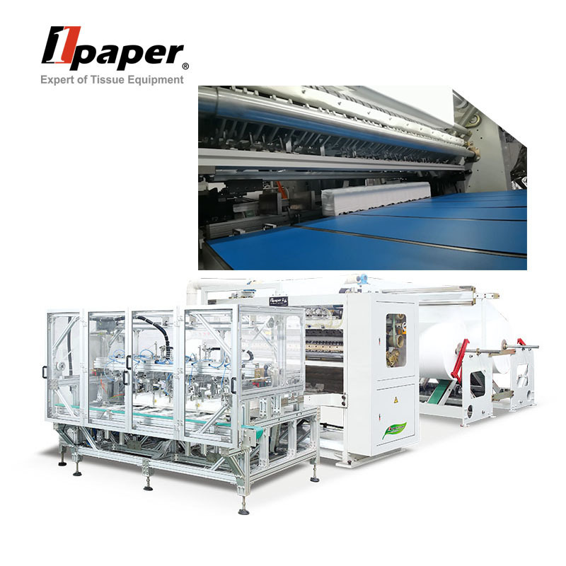 Tissue paper Converting Machinery Three Line Facial Tissue Paper Fold Making Machine