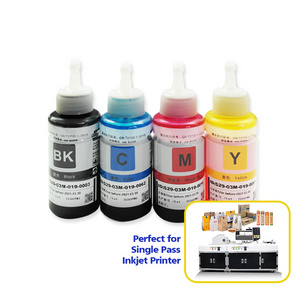 Water based ink Food grade vivid Color 1L 500ml Dye pigment ink for single pass digital printer hp print head