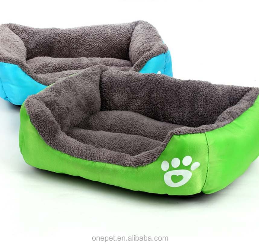 Breathable Pet Beds Organic Cotton Filling Oxford Cloth Waterproof Rectangle Dog Bed Orthopedic