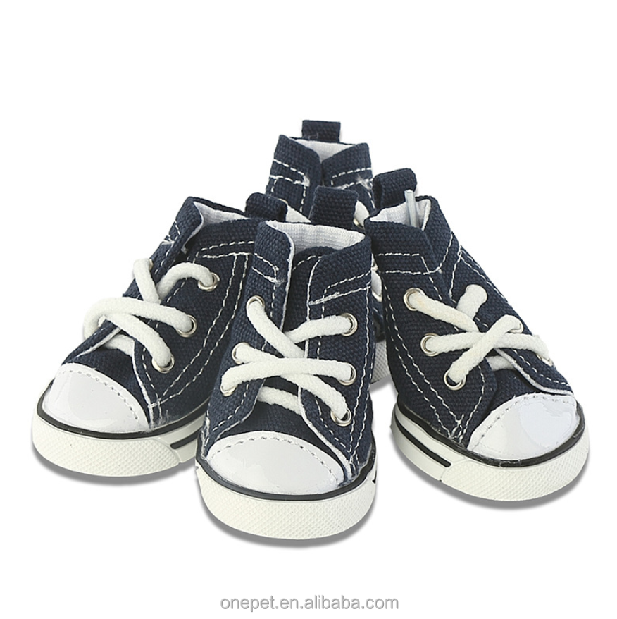 Pet Shoes Fashion Design Dog Foot Cover Non Slip Denim Canvas Small Outdoor Pet Jeans Converse Shoes