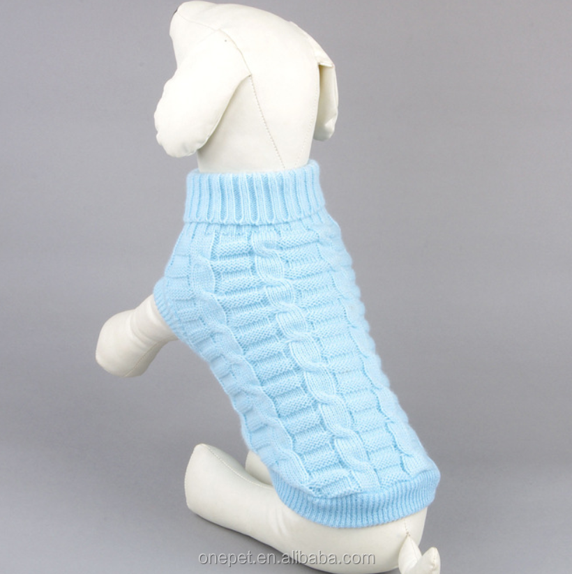 Manufacturer Pet Clothes Sweater Cable Crochet Wool Dog Clothing Winter Dog Jumper Sweater